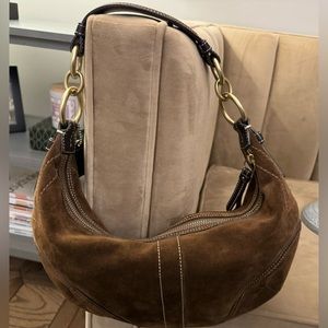 Coach Brown Suede Purse. Excellent condition.